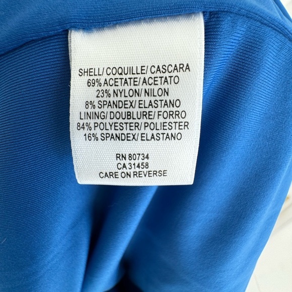 BCBG MaxAzria Sweetheart Bubble Drape Dress Blue Size Small - Picture 5 of 5